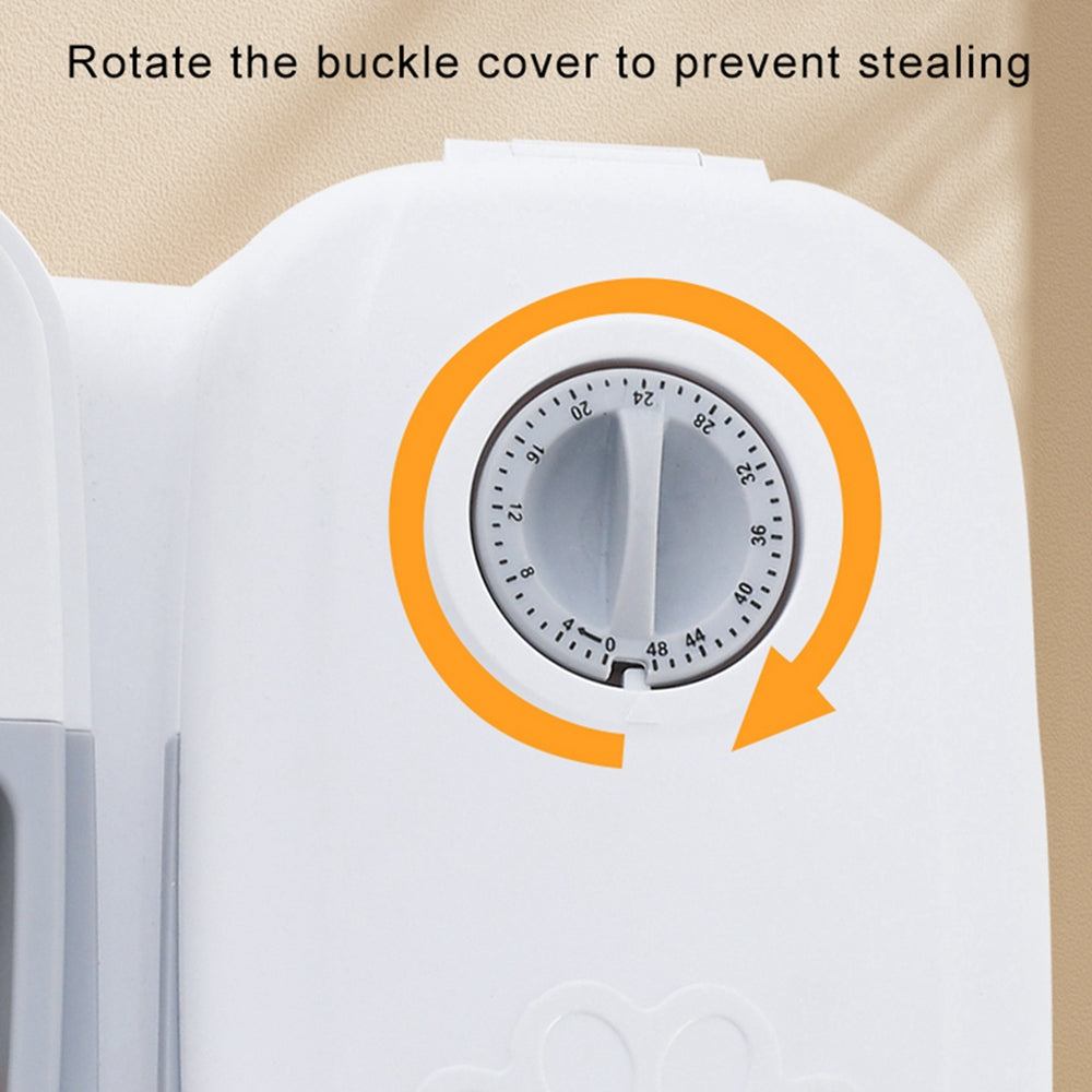 Automatic pet feeder, timer & steel bowl – alternate view