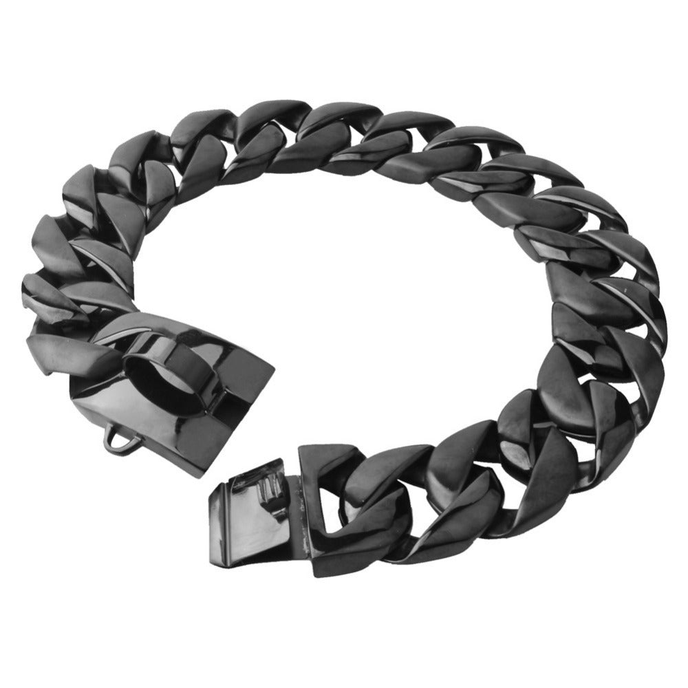 Stainless steel cast snap-clasp dog leash – alternate view