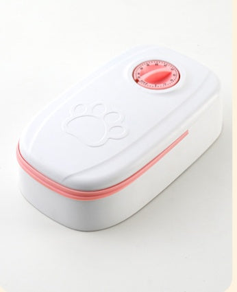 Automatic pet feeder, timer & steel bowl – alternate view