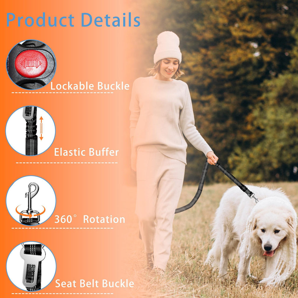 Retractable dog car seat belt 3-pack – alternate view