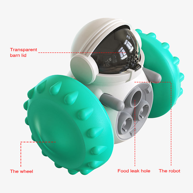 Treat leaking tumbler toy, dog puzzle dispenser – alternate view