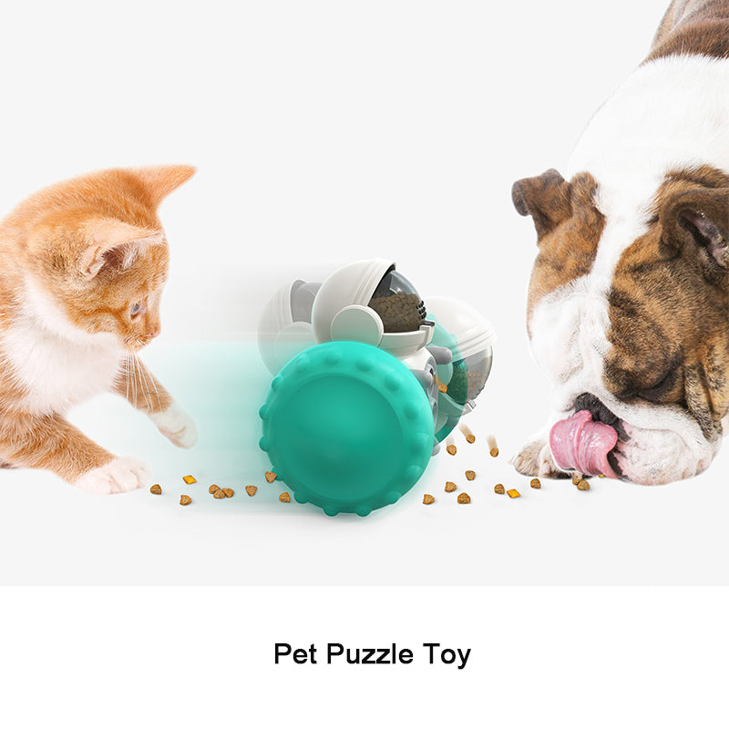 Treat leaking tumbler toy, dog puzzle dispenser – alternate view