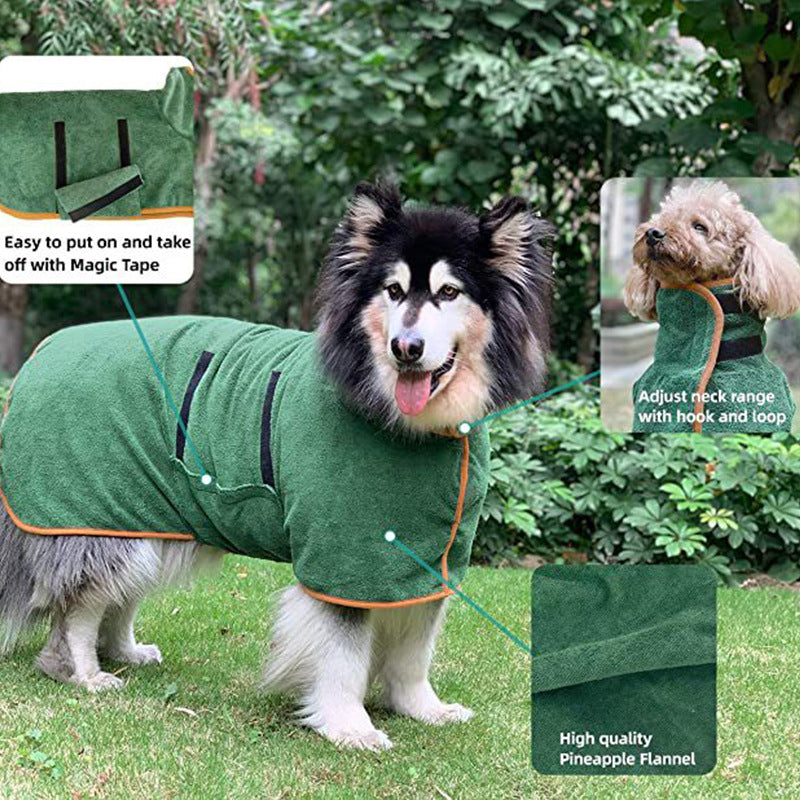 Pet bathrobe, fast-drying microfiber – alternate view