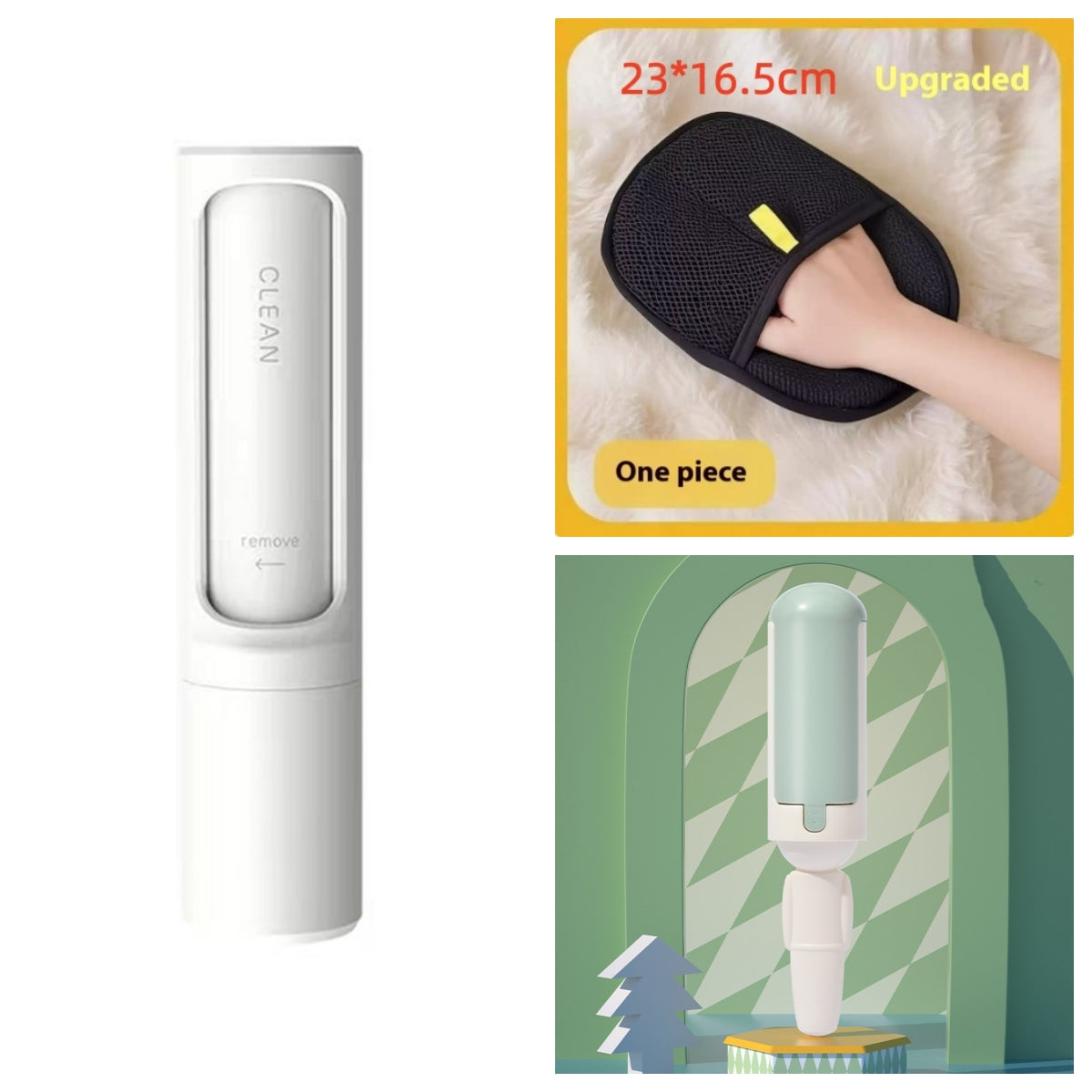 2-in-1 pet hair remover brush & roller – alternate view