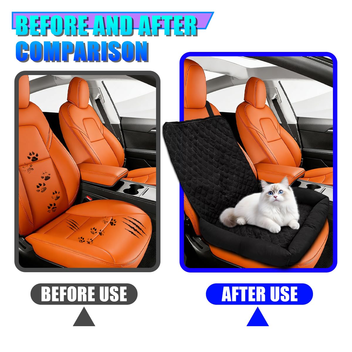 Waterproof dog car seat protector – alternate view