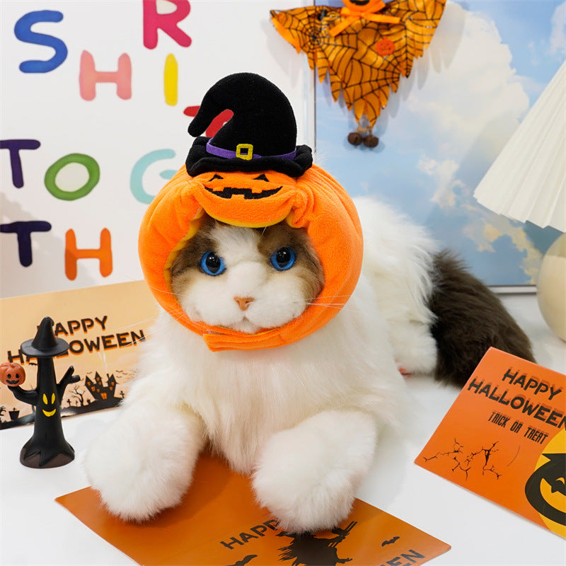 Pumpkin vest harness, pet Halloween costume – alternate view
