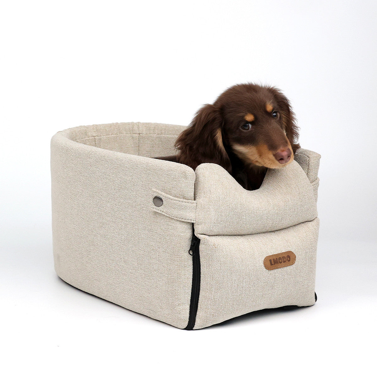 Car central console pet carrier bed – alternate view