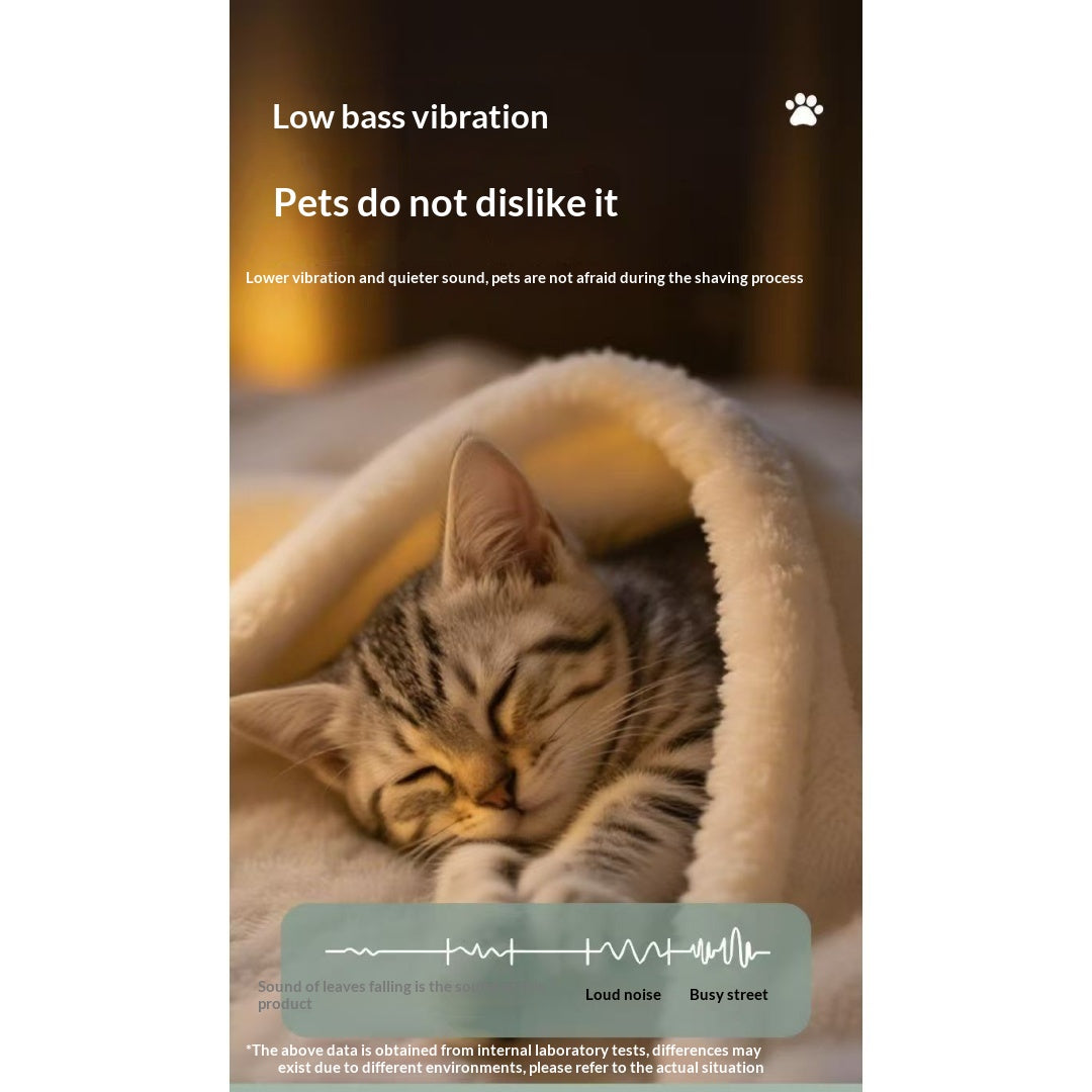 Quiet pet trimmer, low-vibration grooming tool – alternate view