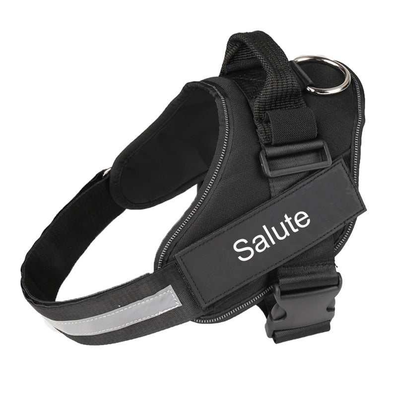 Custom personalized dog harness, no-pull patch – alternate view