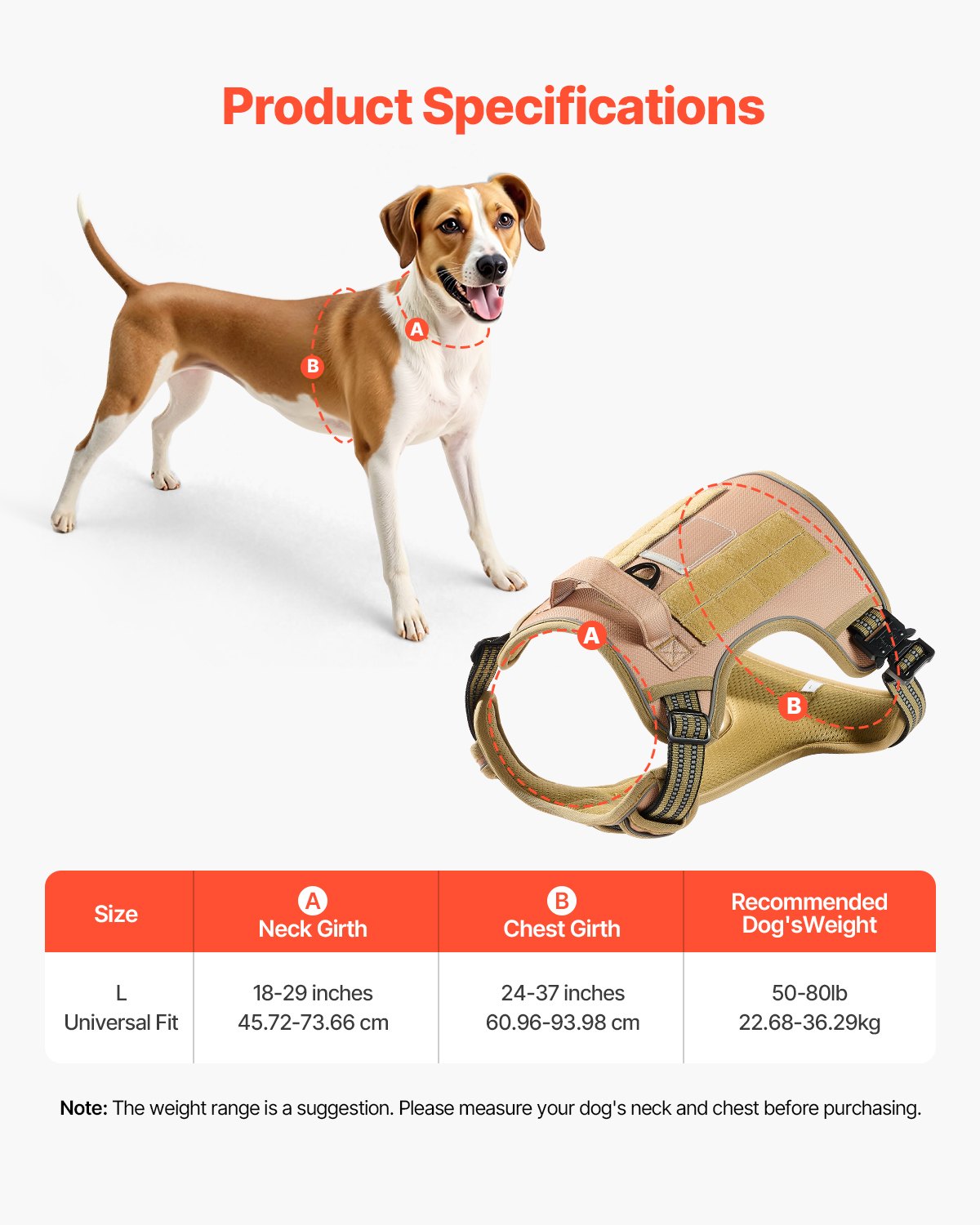 Tactical dog harness, no-pull vest for large dogs – alternate view