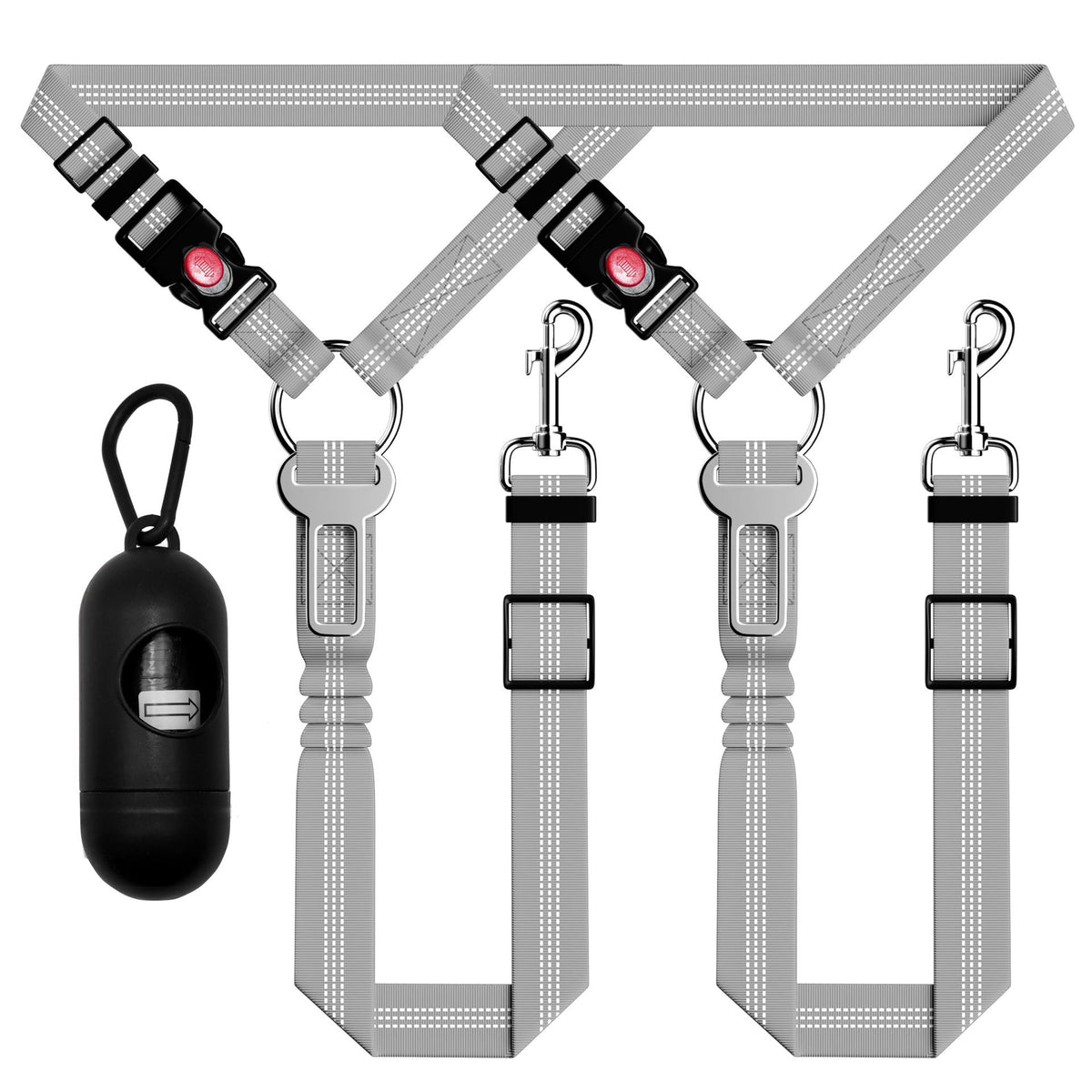 Retractable dog car seat belt 3-pack – alternate view