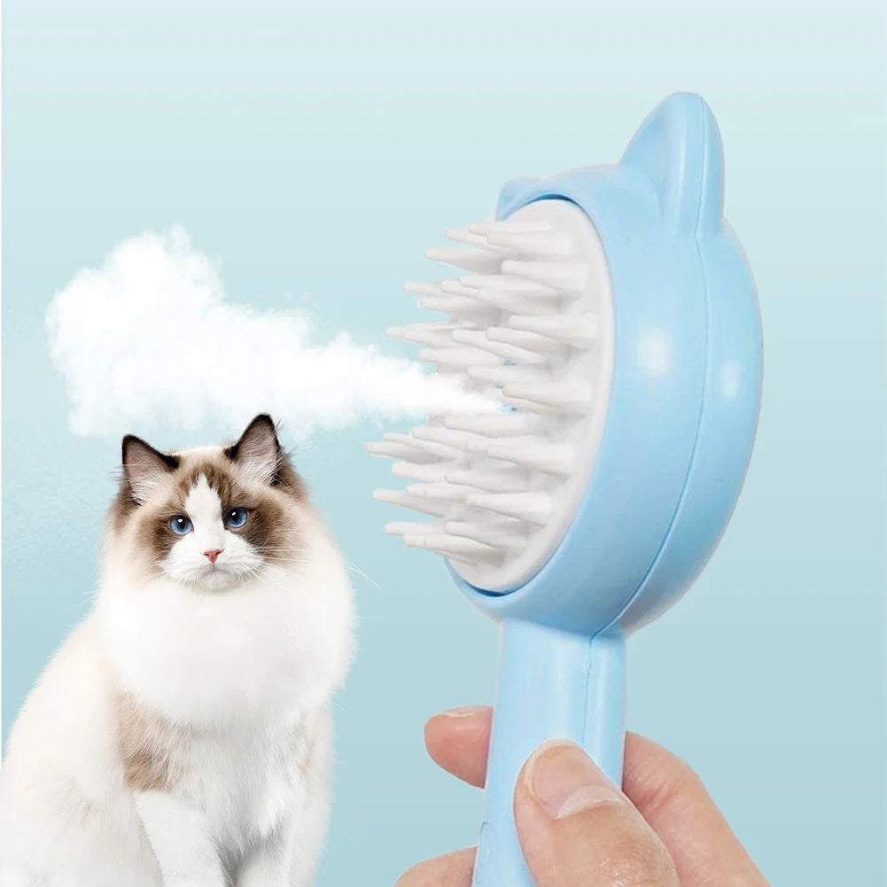 Rechargeable mist slicker brush, self-cleaning – alternate view