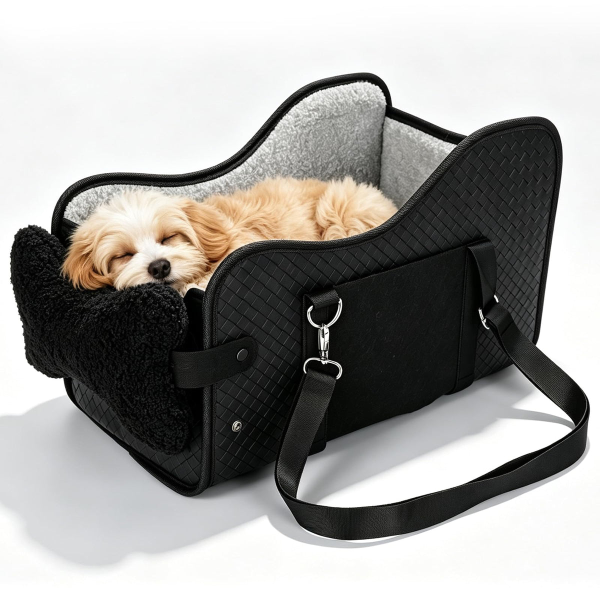Center console dog car seat, booster to 15lbs – alternate view
