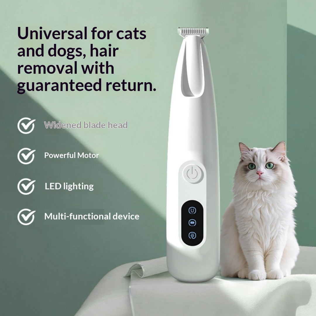 Quiet pet trimmer, low-vibration grooming tool – alternate view