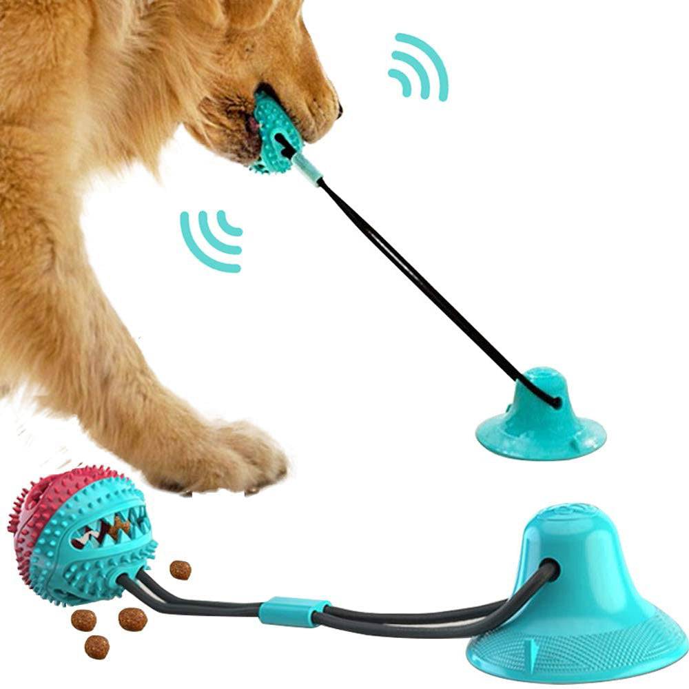 Suction cup tug toy, chew & dental care toy