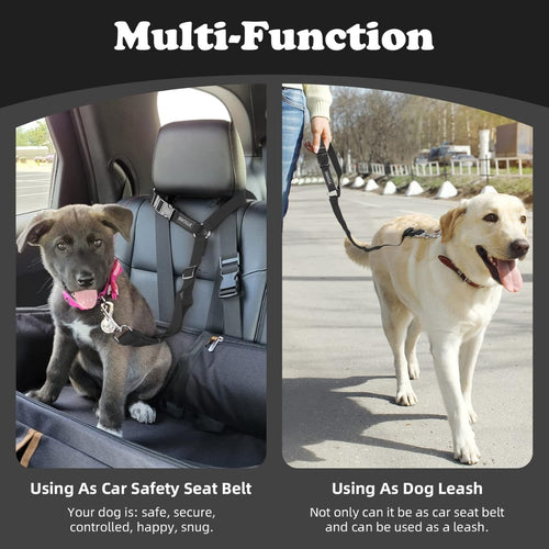 Dog car seat belt 2-pack, headrest restraint – alternate view