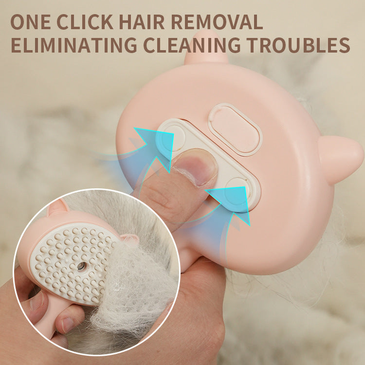 Rechargeable mist slicker brush, self-cleaning – alternate view