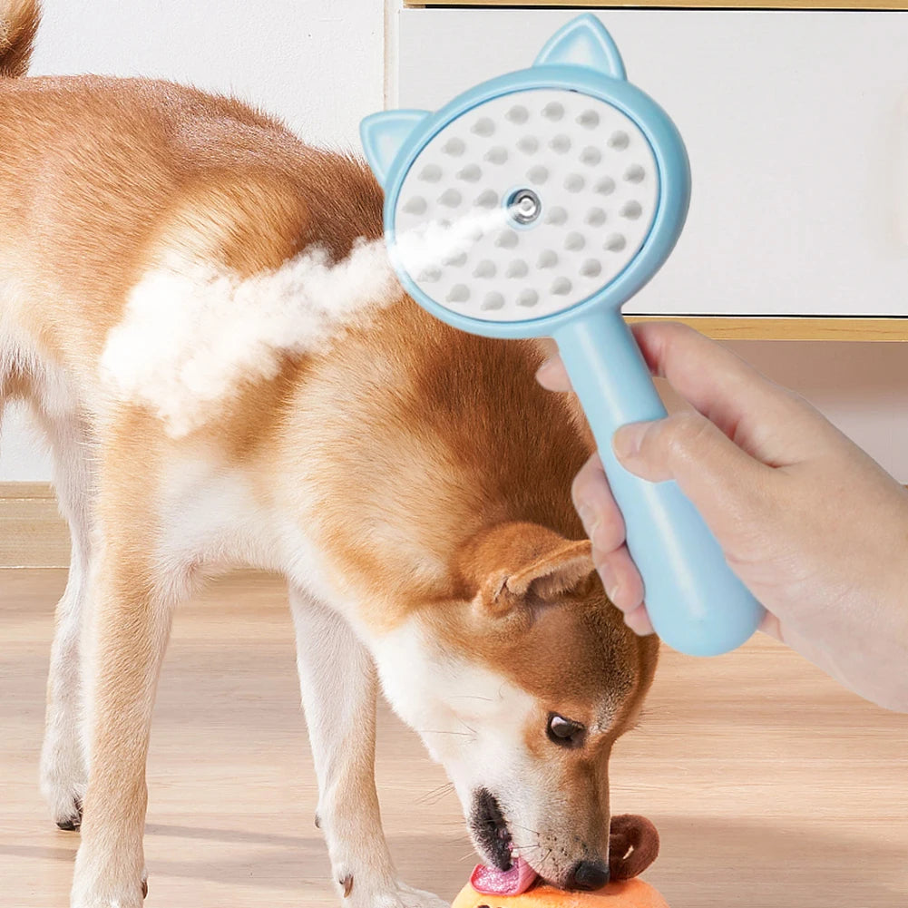 Rechargeable mist slicker brush, self-cleaning – alternate view
