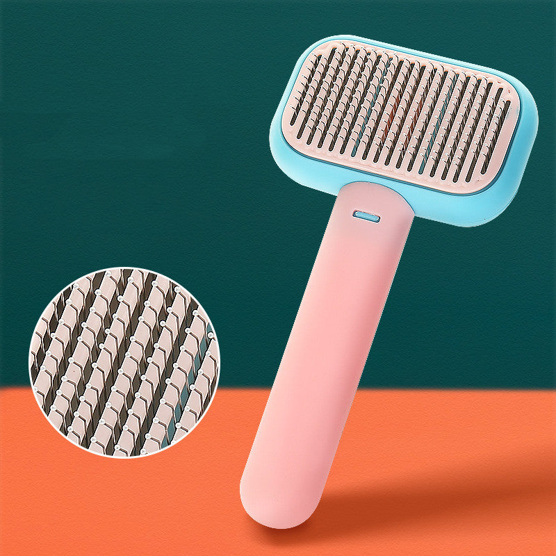 Pet massage comb, open-knot detangling brush – alternate view