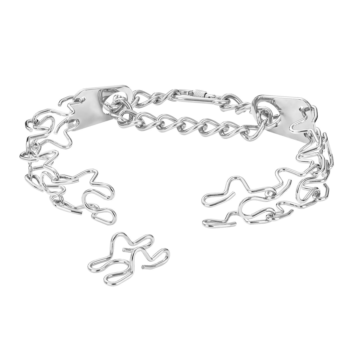 Stainless steel anti-pull dog leash collar – alternate view
