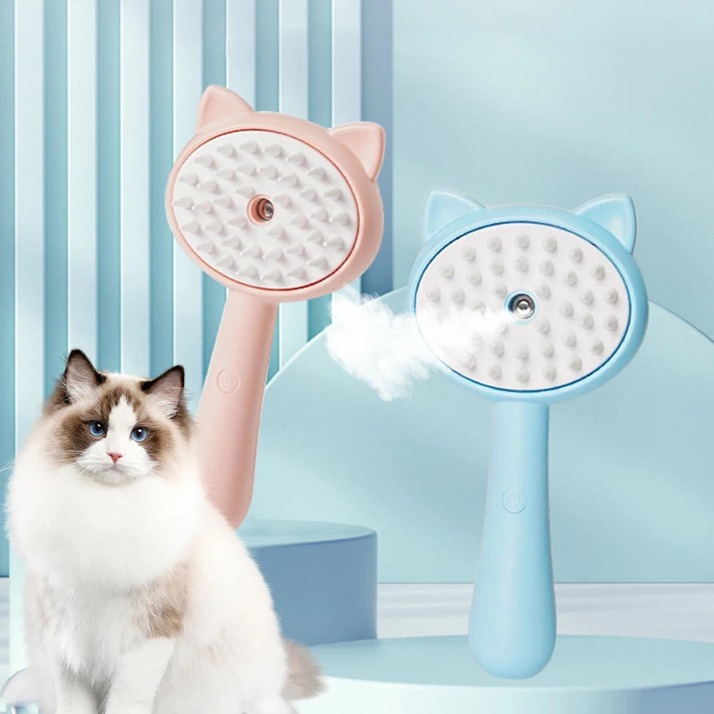 Rechargeable mist slicker brush, self-cleaning – alternate view