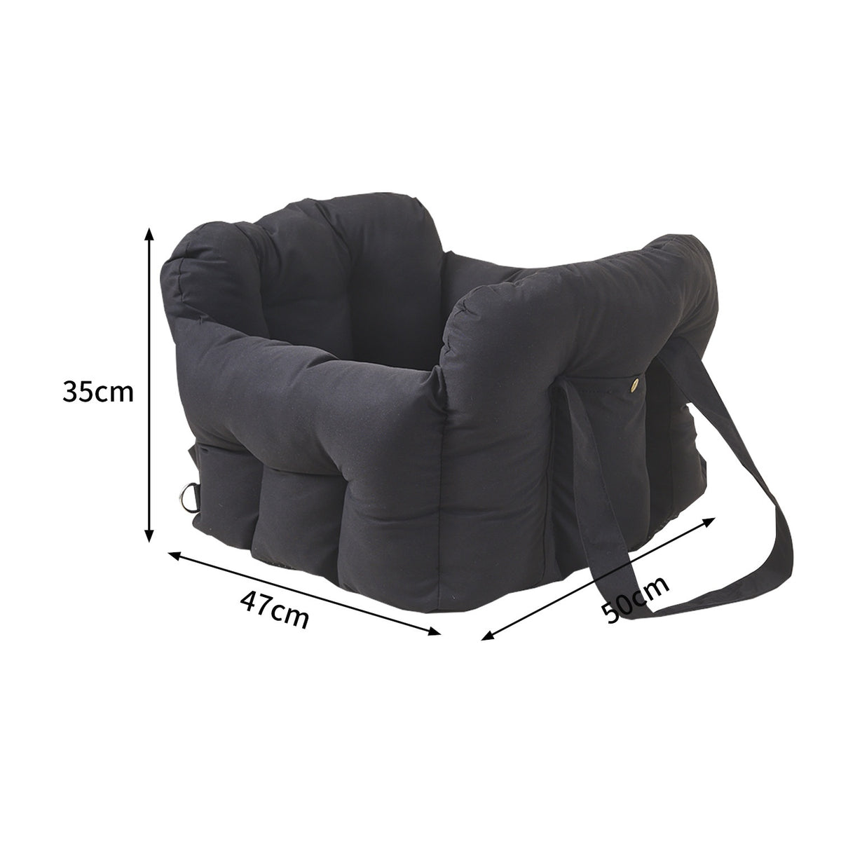 Waterproof portable pet car seat bed – alternate view