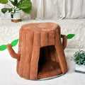 Enclosed cat house bed, cozy plush hideaway – alternate view