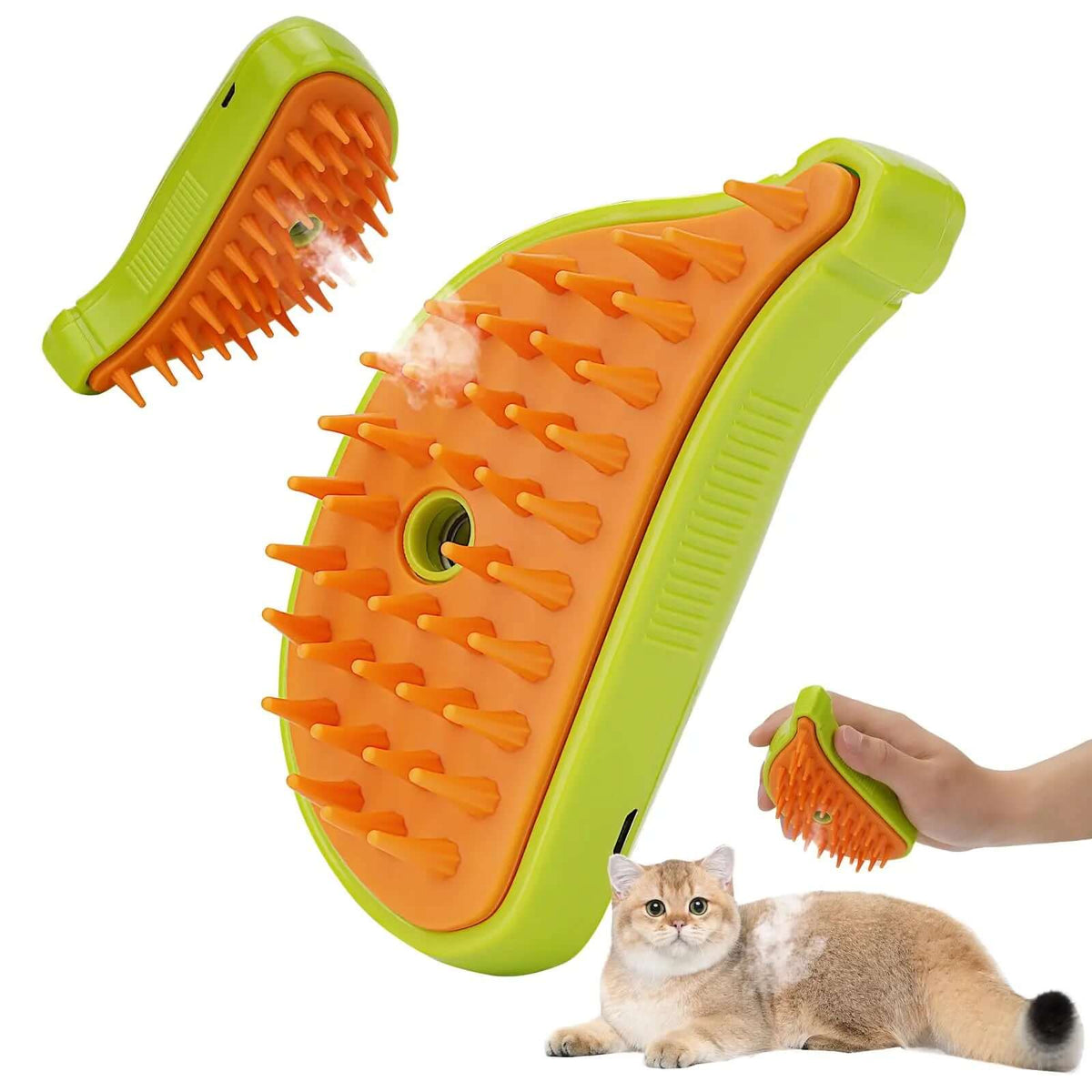 3-in-1 steam spray comb, cat & dog grooming