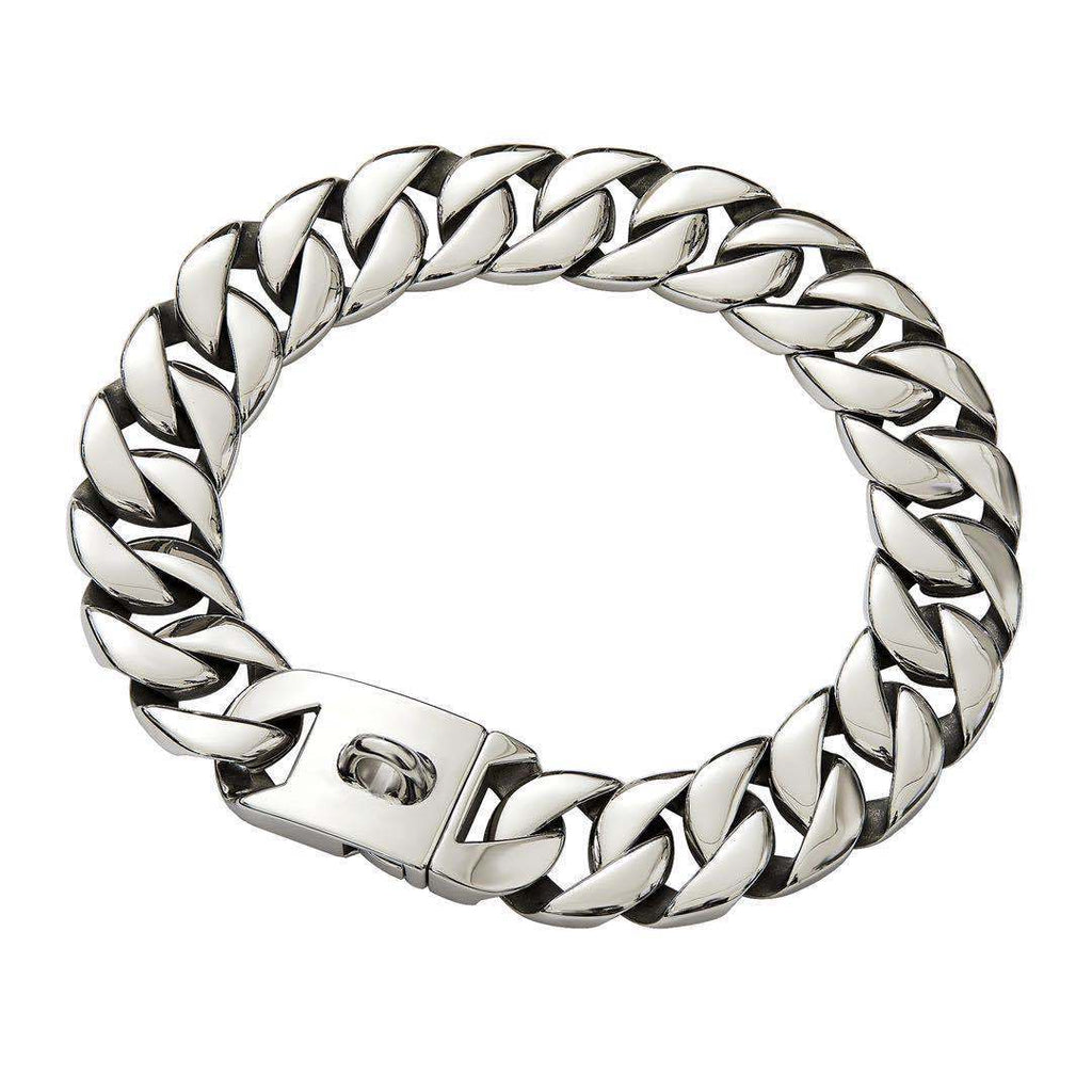32mm thick stainless steel dog necklace collar – alternate view