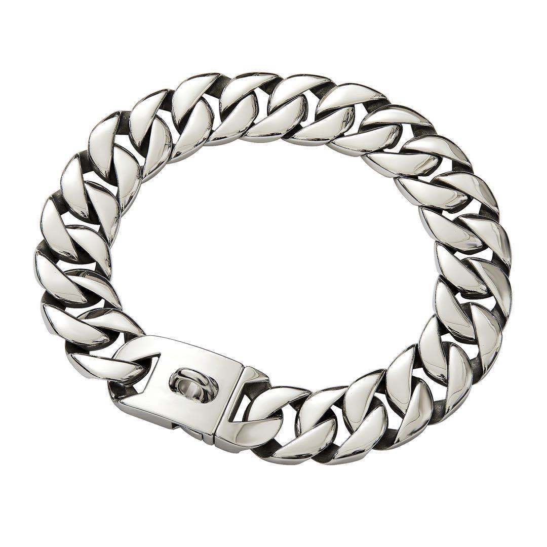 32mm thick stainless steel dog necklace collar – alternate view
