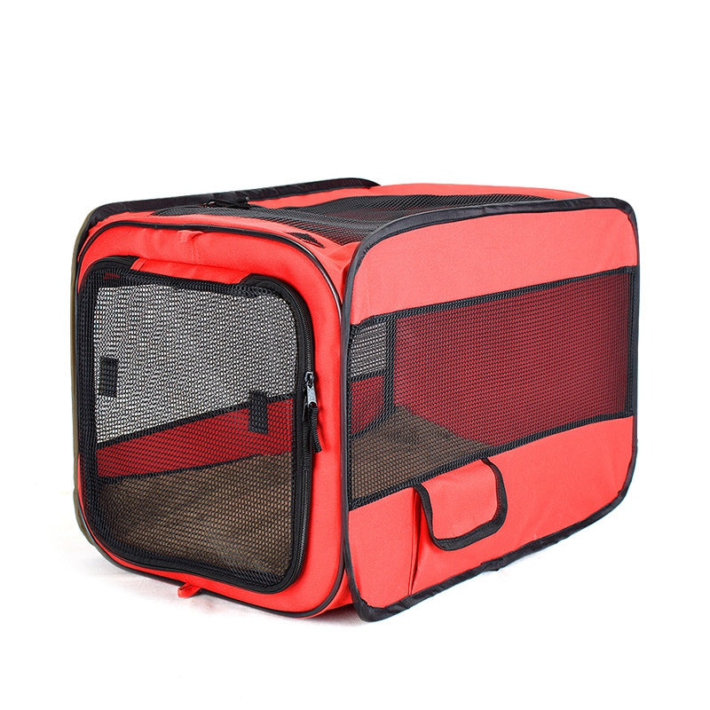 Kennel-style dog car safety seat – alternate view