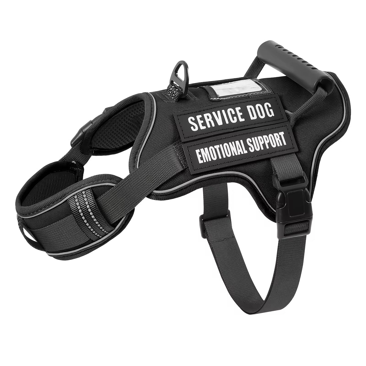 Tactical no-pull dog harness, handle & reflective – alternate view