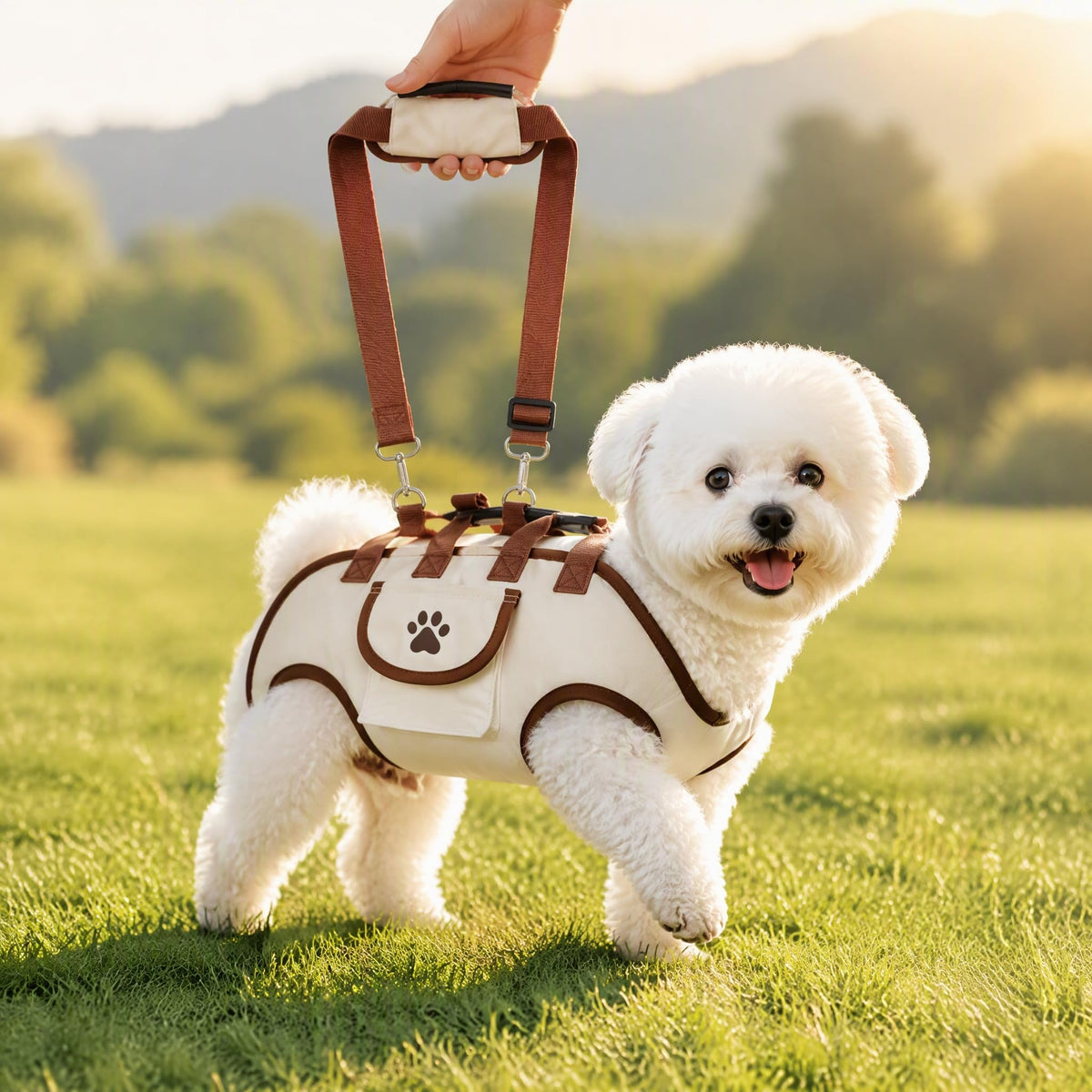 Hands-free dog carrier bag, purse & leash – alternate view