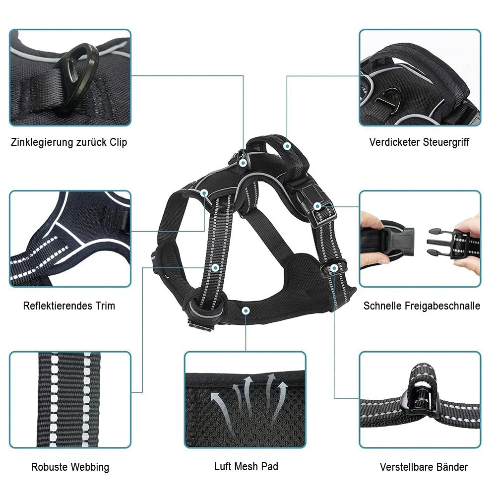No-pull dog harness, poop bag dispenser set – alternate view