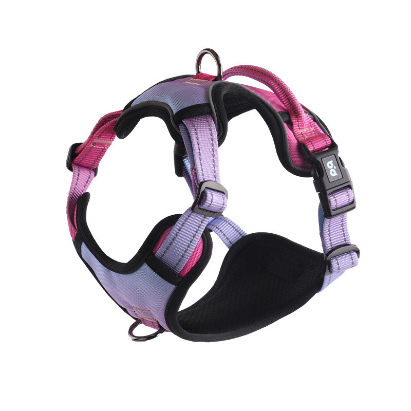 Adjustable reflective dog harness, padded comfort – alternate view