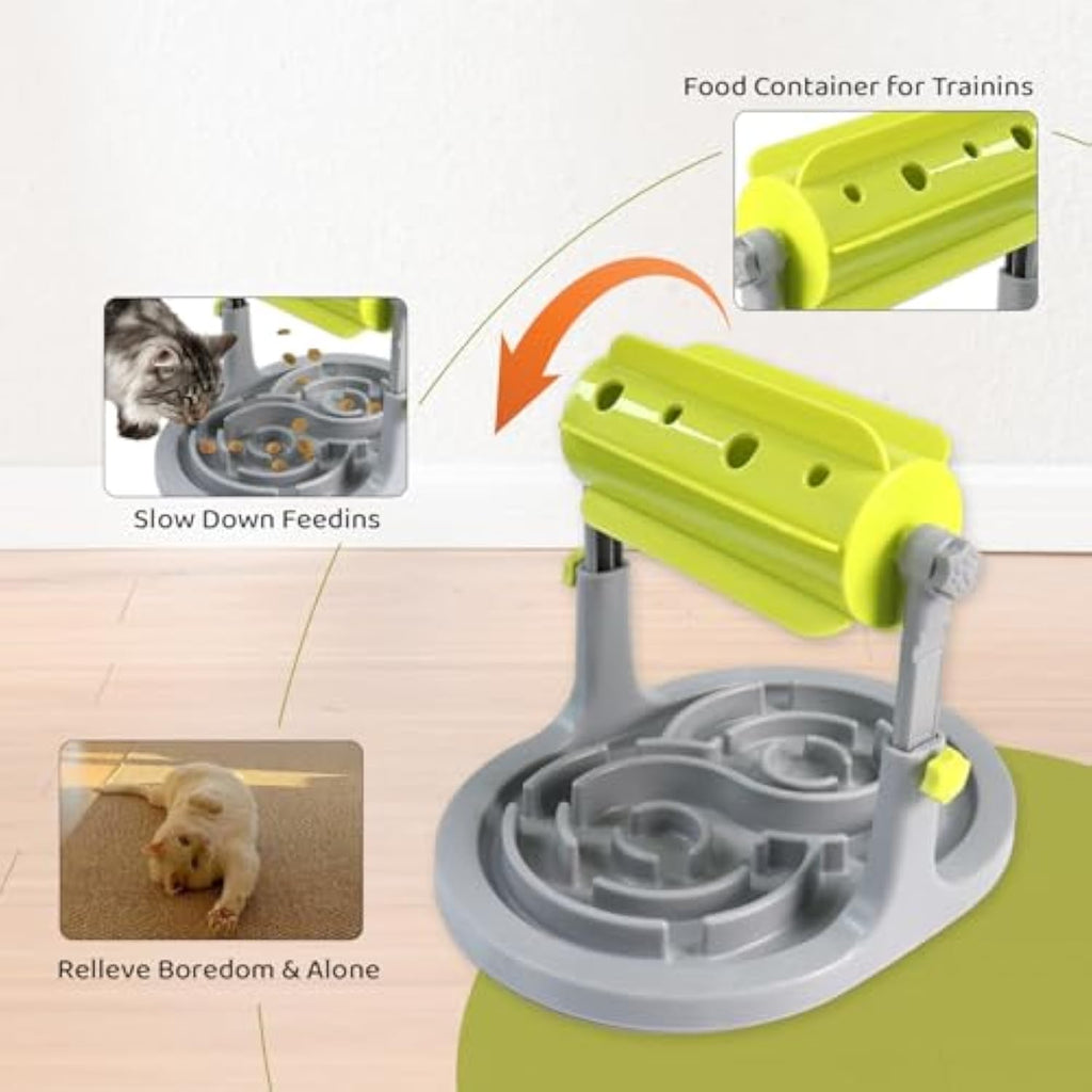 Adjustable puzzle feeder, slow feeding dog bowl – alternate view