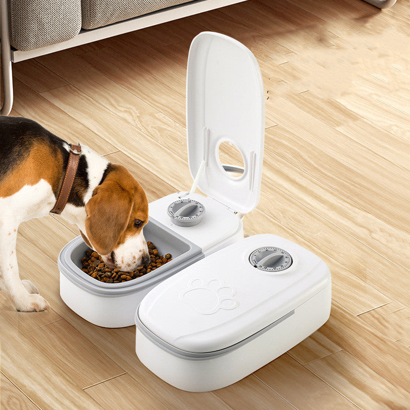 Automatic pet feeder, timer & steel bowl – alternate view